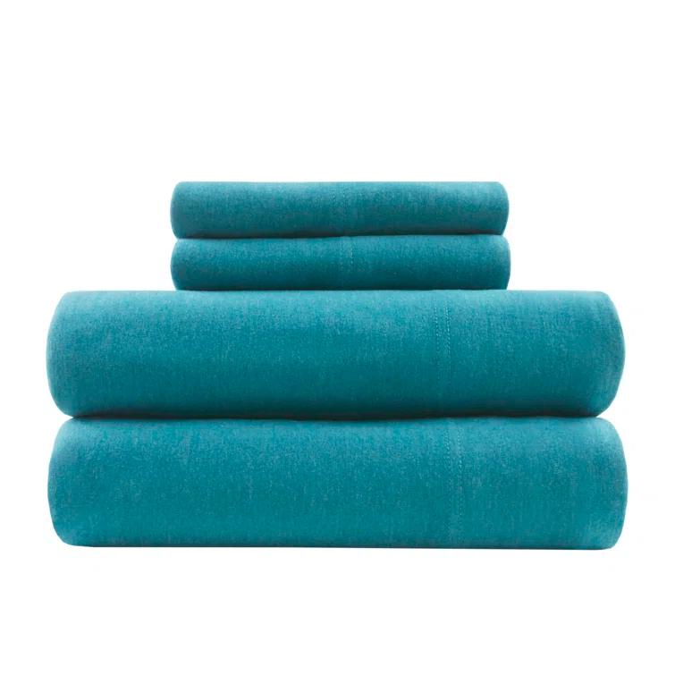 Cotton Blend Jersey Knit All Season Sheet Set
