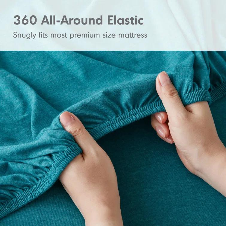 Cotton Blend Jersey Knit All Season Sheet Set