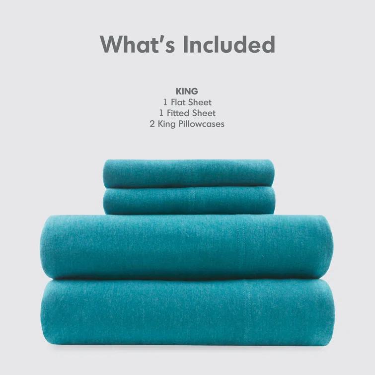 Cotton Blend Jersey Knit All Season Sheet Set