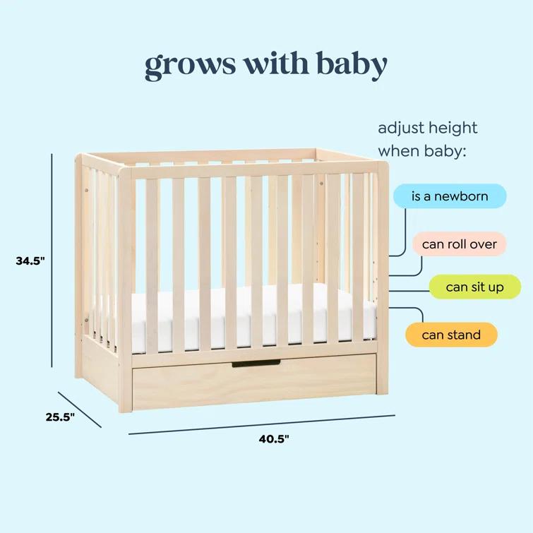Carter's by DaVinci Colby 4-in-1 Mini Convertible Crib with Storage