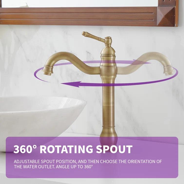 Vessel Sink Faucet Single-handle Bathroom Faucet with Drain Assembly