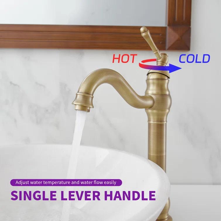 Vessel Sink Faucet Single-handle Bathroom Faucet with Drain Assembly