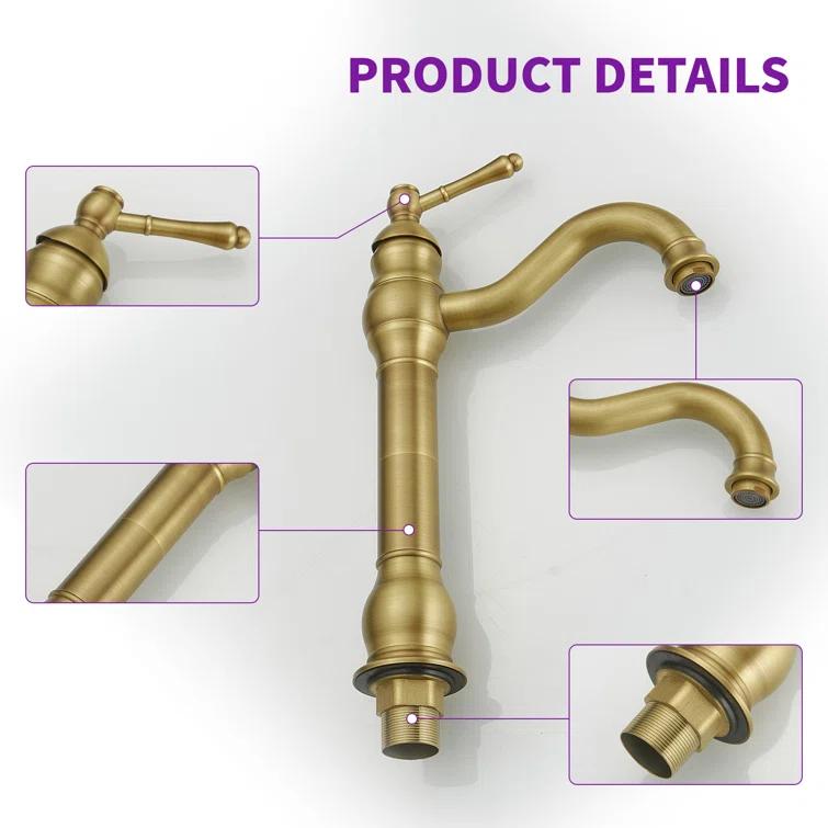 Vessel Sink Faucet Single-handle Bathroom Faucet with Drain Assembly