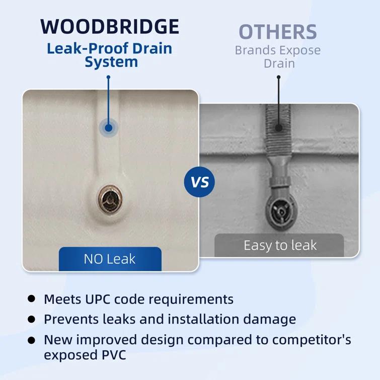 Freestanding Soaking Acrylic Curved Design Bathtub