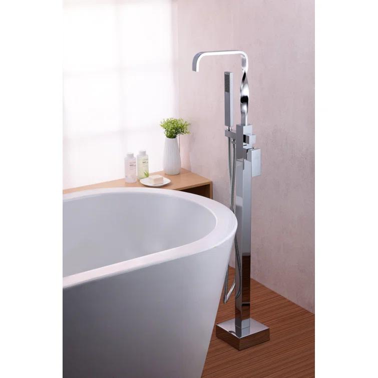 2 Handle Floor Tub Filler with Diverter