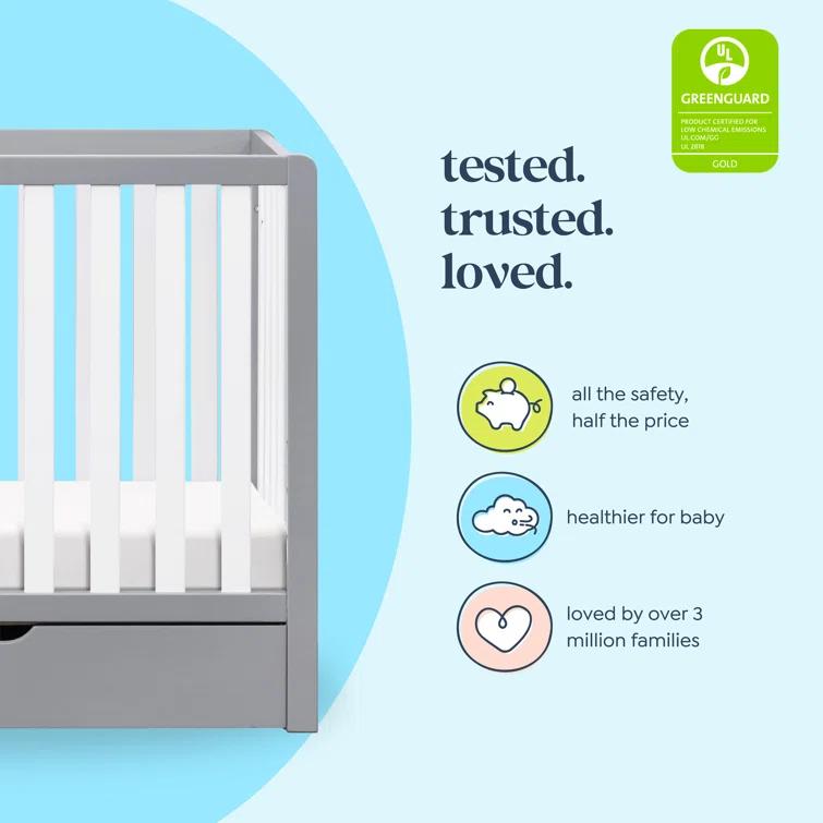 Colby 4-in-1 Mini Convertible Crib with Storage