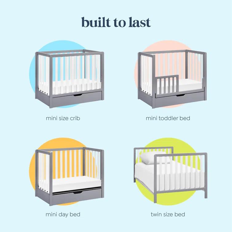 Colby 4-in-1 Mini Convertible Crib with Storage