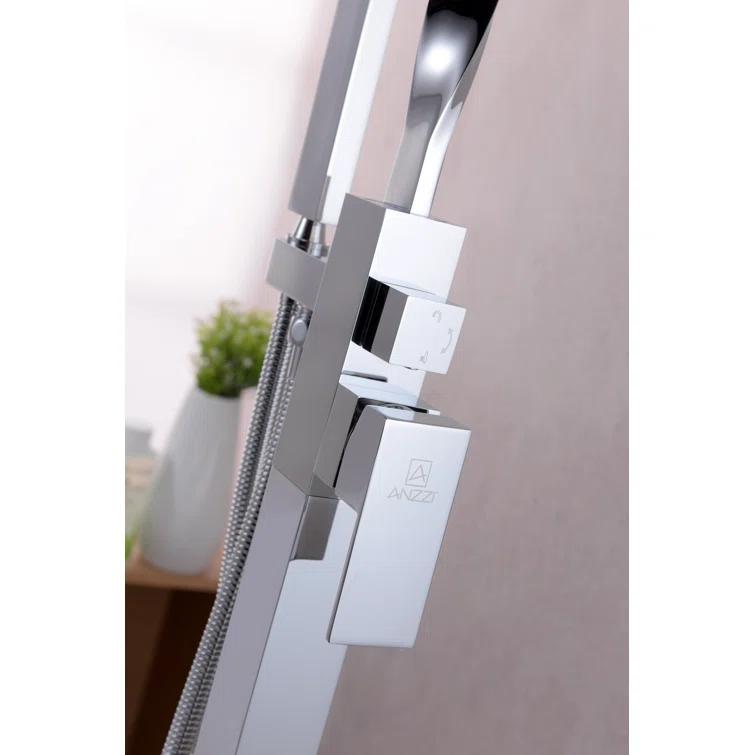 2 Handle Floor Tub Filler with Diverter