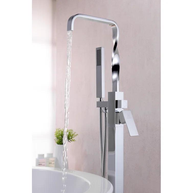 2 Handle Floor Tub Filler with Diverter