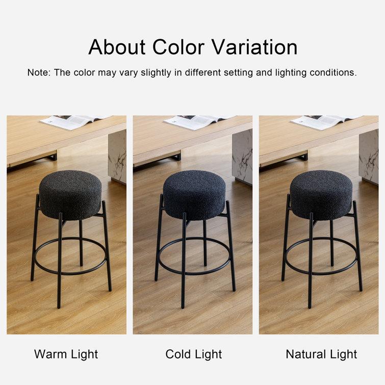Swivel 26.7'' Boucle Counter Stool