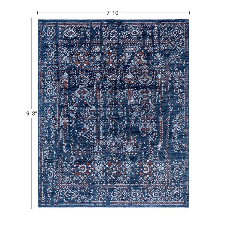 Overdyed One-of-a-Kind 7' 10" X 9' 8" Hand Knotted Area Rug
