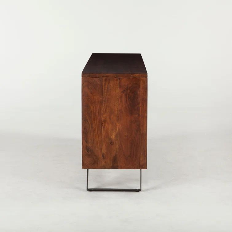 Nottingham Loft 68'' Buffet with Live Edge and Iron Base