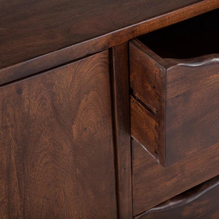Nottingham Loft 68'' Buffet with Live Edge and Iron Base