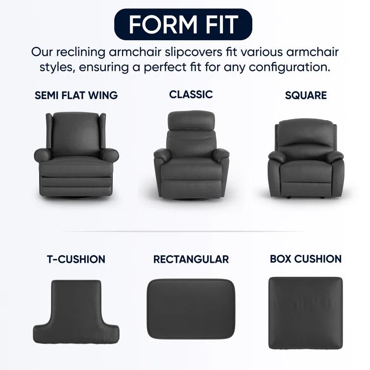 Stretchy Slipcover for Recliner Armchair - Italian Style & Premium Quality - Mille Righe Collection