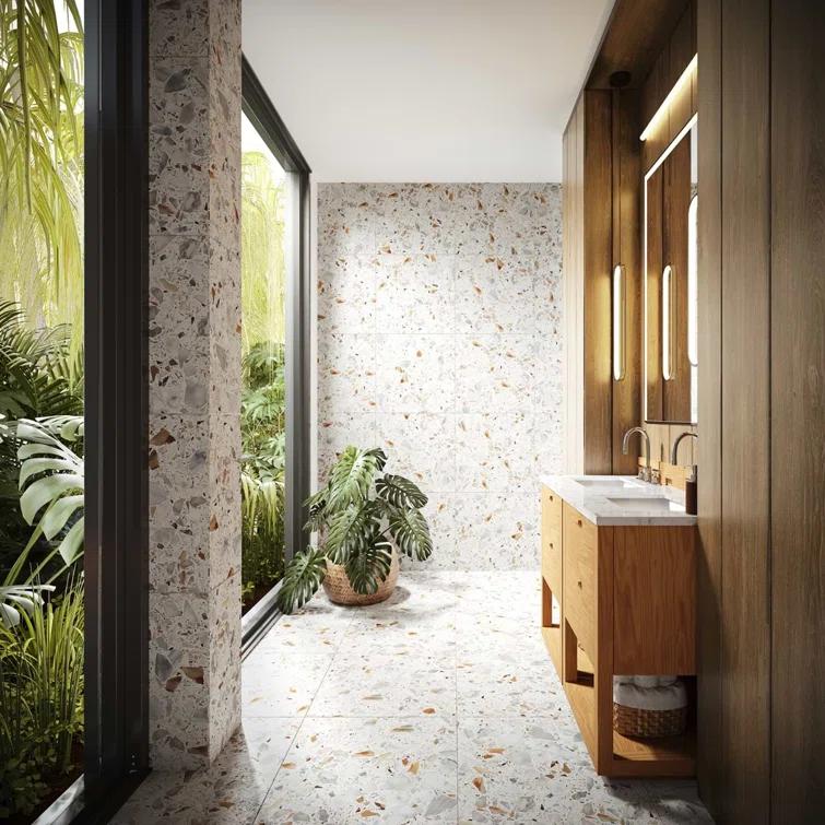 Brezza Terrazzo 23.62 in. x 23.62 in. Honed Terrazzo Floor and Wall Tile (3.87 Sq. Ft. / Each)