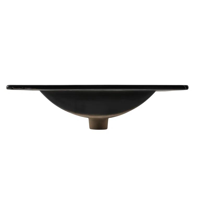 Ancillary 3-Hole 24" Classic Contemporary Rectangular Ceramic Single Sink Basin Vanity Top