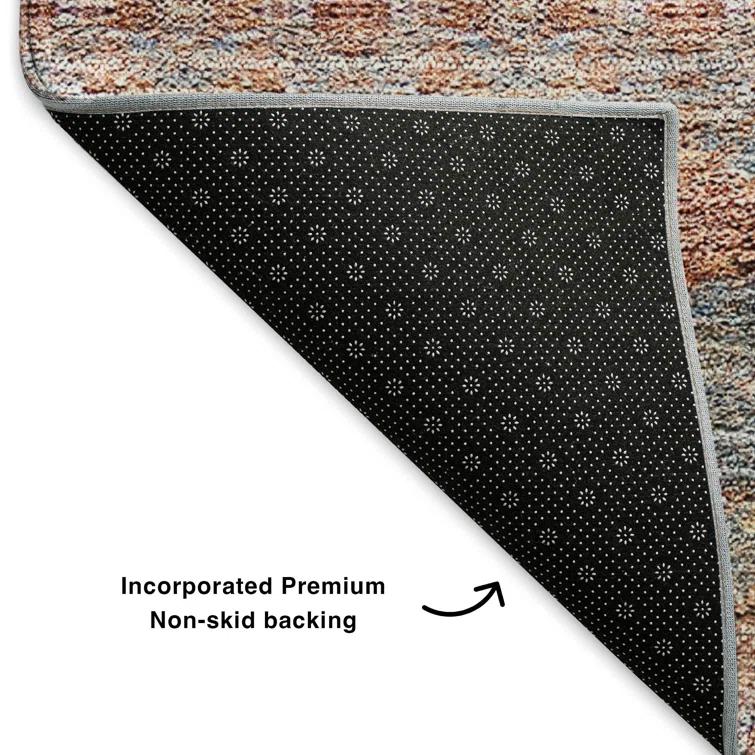Premium Machine Washable Cerrito Paprika Rug
