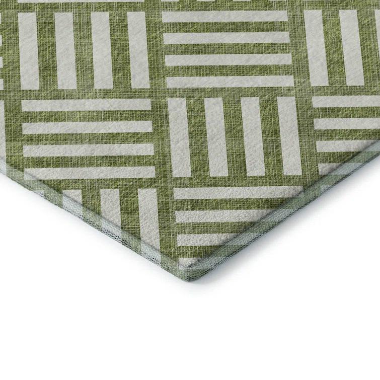 Premium Machine Washable Cerrito Olive Rug