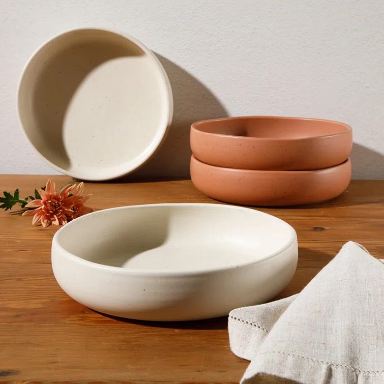 Bloomhouse Corcisa Clay 4 Piece Dinner, Pasta, Meal Bowl Set & Reviews | Wayfair