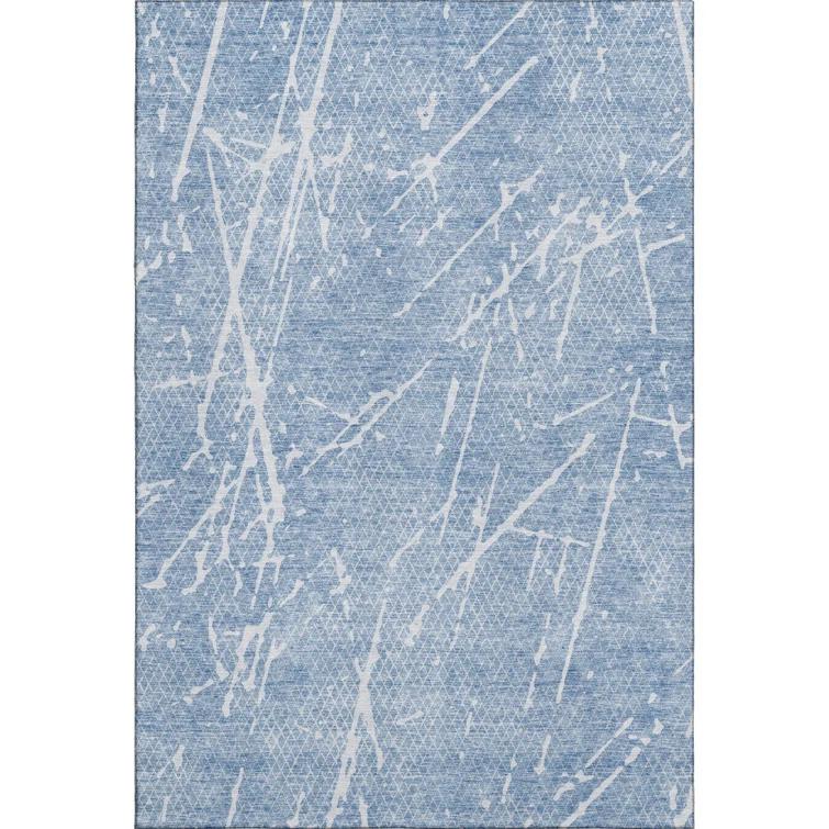 Premium Machine Washable Cerrito Blue Rug