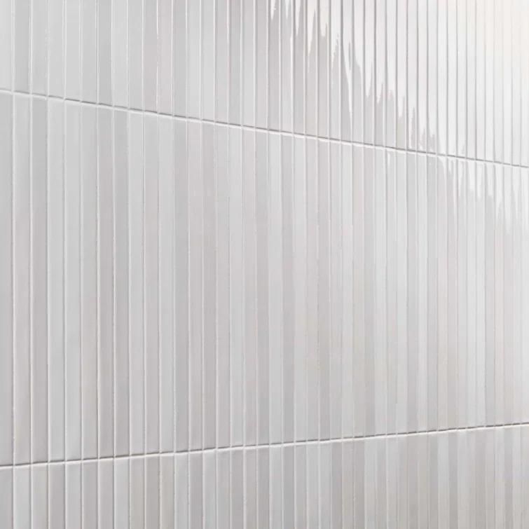 Vivanta 5.27 In. X 17.71 In. Glossy Ceramic Mosaic Elongated Subway Wall Tile (8 Sheets / Box)