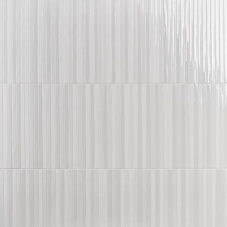 Vivanta 5.27 In. X 17.71 In. Glossy Ceramic Mosaic Elongated Subway Wall Tile (8 Sheets / Box)