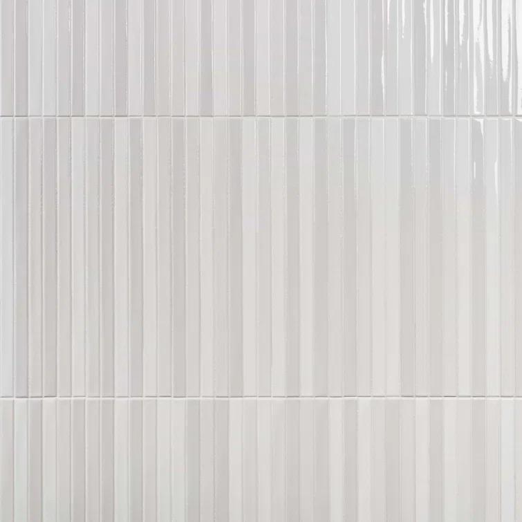 Vivanta 5.27 In. X 17.71 In. Glossy Ceramic Mosaic Elongated Subway Wall Tile (8 Sheets / Box)