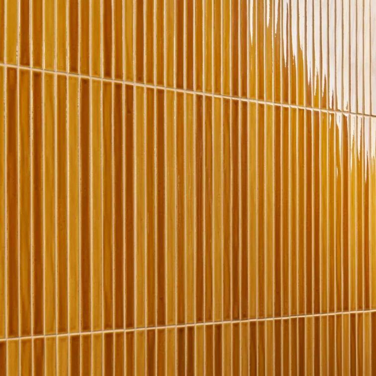 Vivanta 5.27 In. X 17.71 In. Glossy Ceramic Mosaic Elongated Subway Wall Tile (8 Sheets / Box)