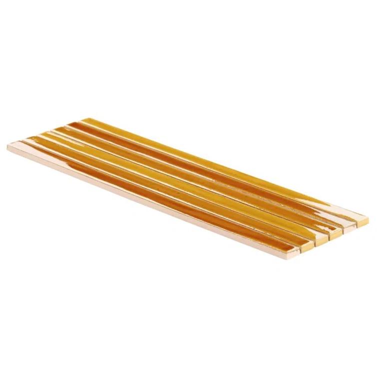 Vivanta 5.27 In. X 17.71 In. Glossy Ceramic Mosaic Elongated Subway Wall Tile (8 Sheets / Box)