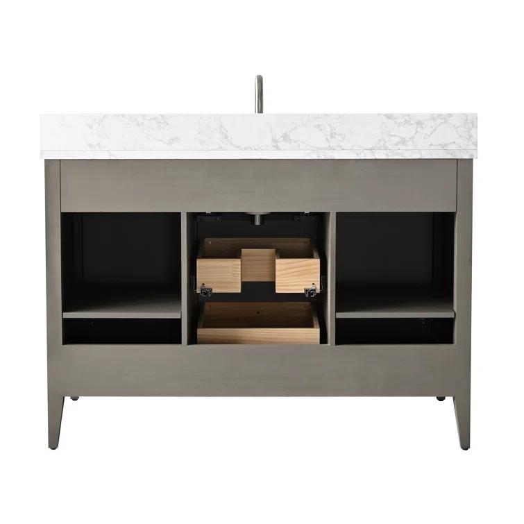 48'' Single Bathroom Vanity with Engineered Marble Top