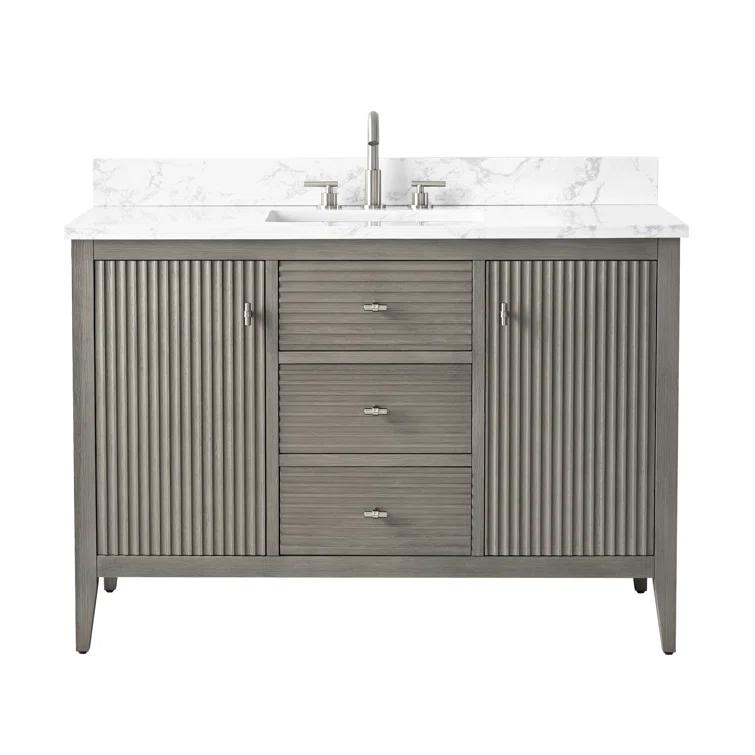 48'' Single Bathroom Vanity with Engineered Marble Top