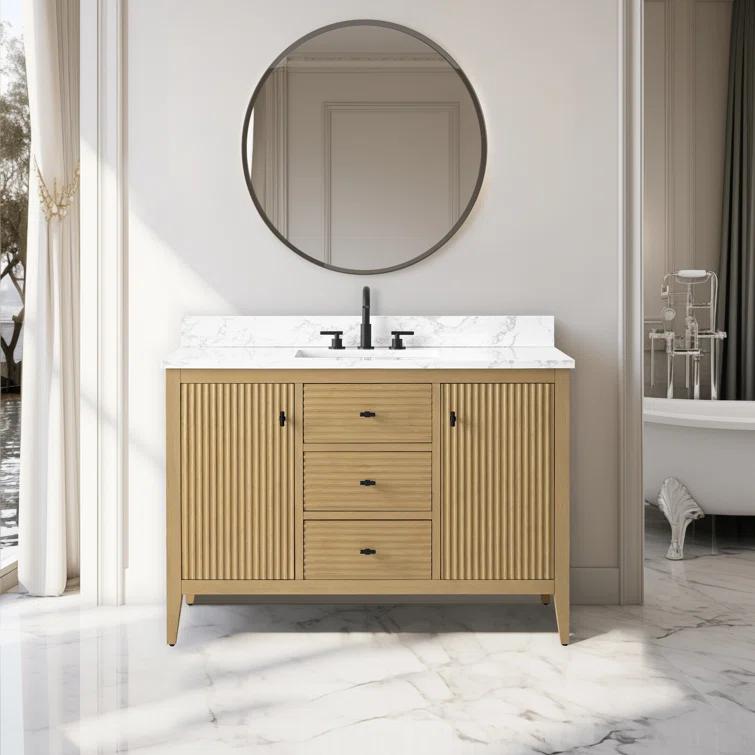 48'' Single Bathroom Vanity with Engineered Marble Top