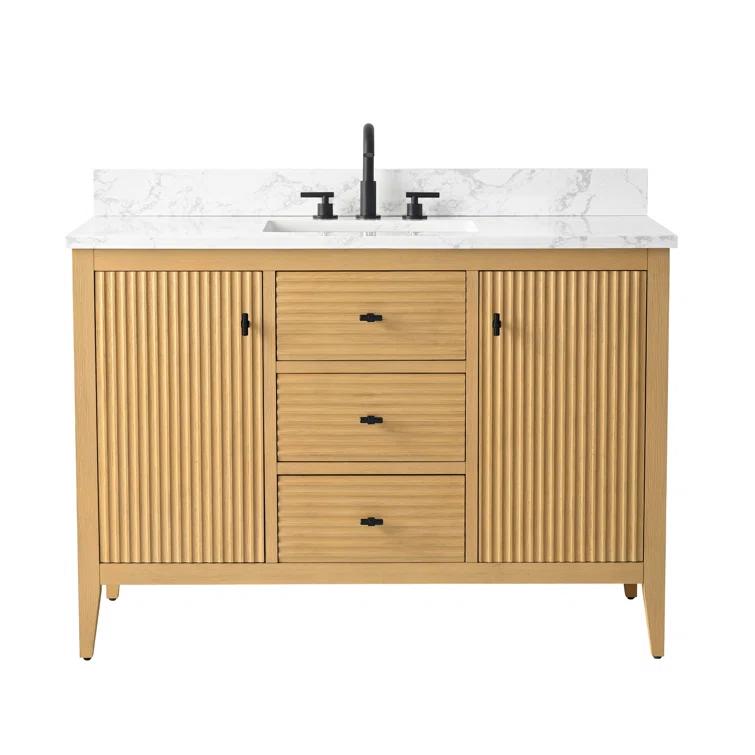 48'' Single Bathroom Vanity with Engineered Marble Top
