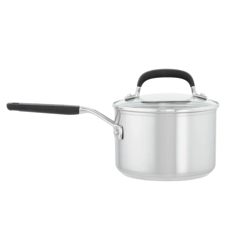 KitchenAid® KitchenAid® Brushed Stainless Steel Cookware Pots and Pans Set, 10 Piece