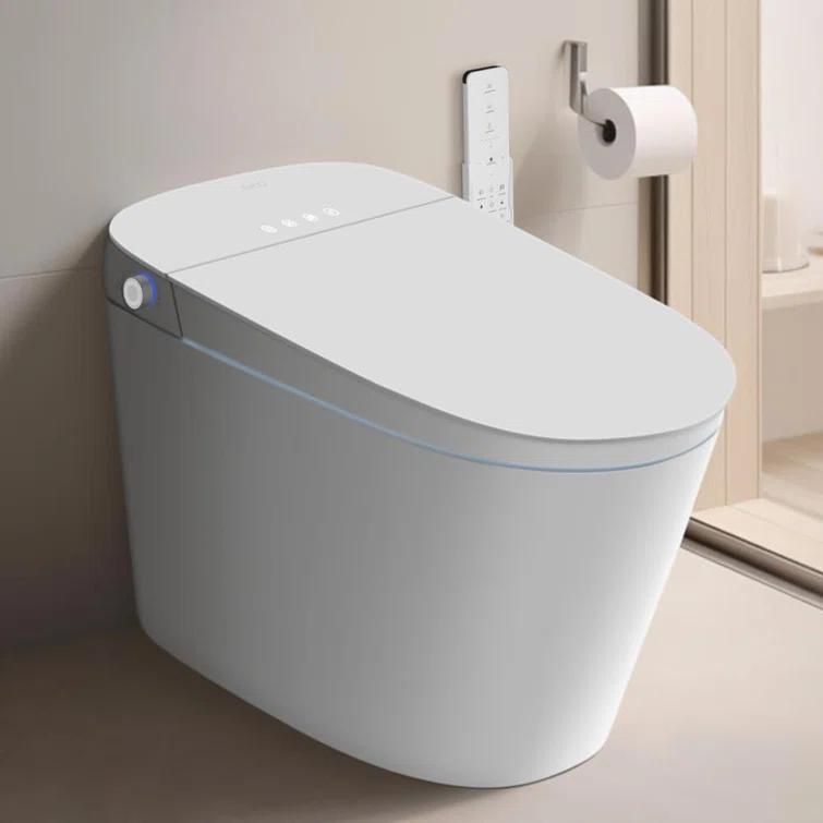 Smart Toilet ADA Comfortable Chair Height, 1000 Gram MaP Flushing Score, Built in Tank, Auto Open & Close Lid, Auto Flush, Foot Sensor Operation
