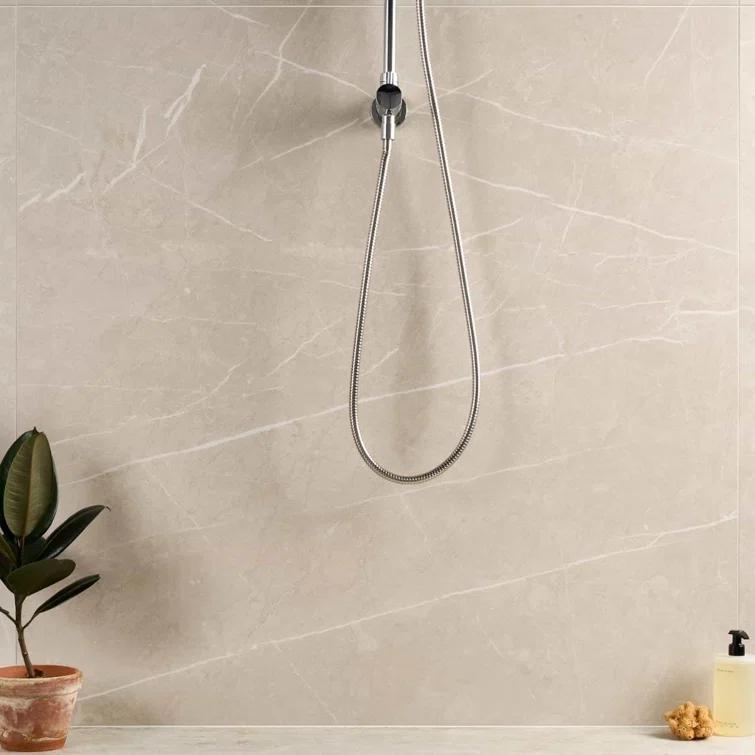Signature 47.24 In. X 47.24 In. Marble Look Satin Porcelain Floor And Wall Tile (30.98 Sq. Ft. / Case)