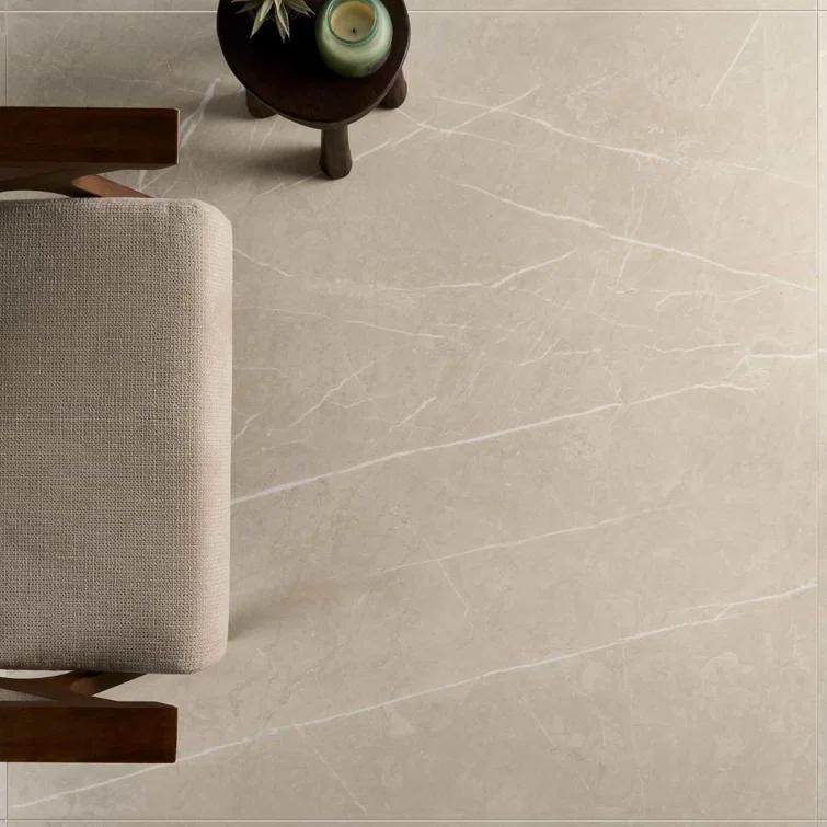 Signature 47.24 In. X 47.24 In. Marble Look Satin Porcelain Floor And Wall Tile (30.98 Sq. Ft. / Case)