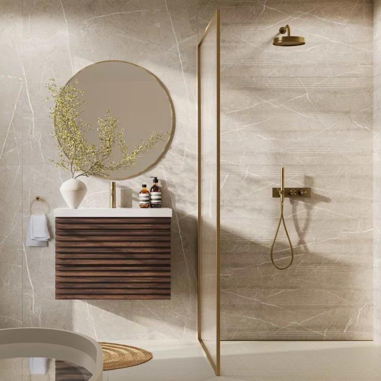 Signature 47.24 In. X 47.24 In. Marble Look Satin Porcelain Floor And Wall Tile (30.98 Sq. Ft. / Case)