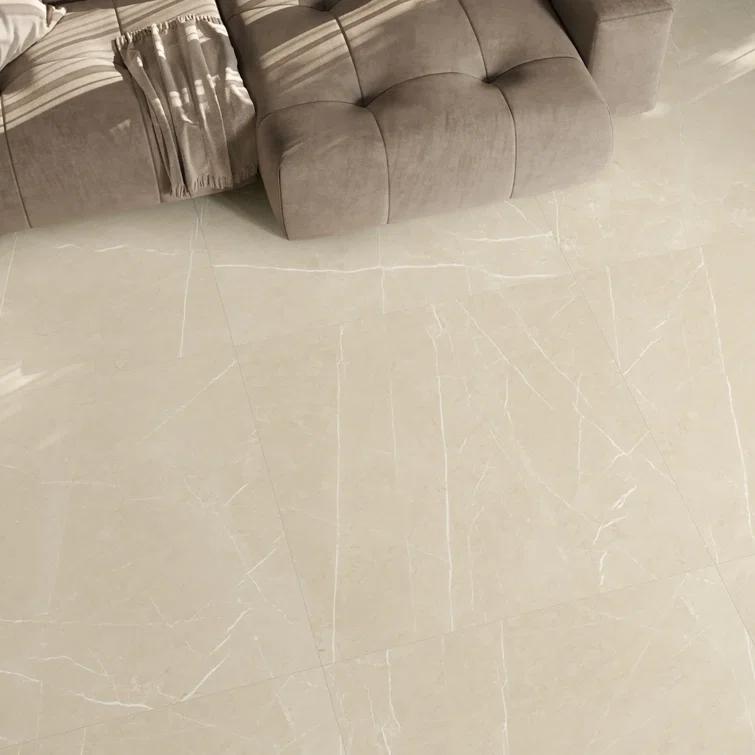 Signature 47.24 In. X 47.24 In. Marble Look Satin Porcelain Floor And Wall Tile (30.98 Sq. Ft. / Case)