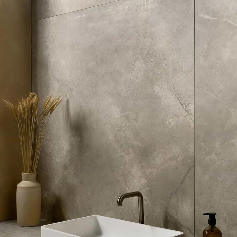 Signature 47.24 In. X 47.24 In. Marble Look Satin Porcelain Floor And Wall Tile (30.98 Sq. Ft. / Case)