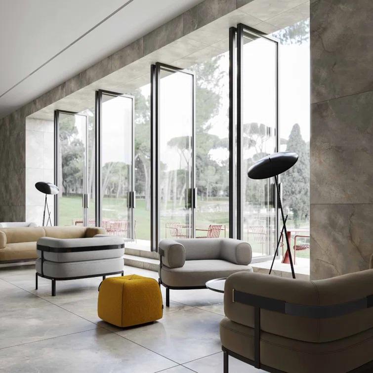 Signature 47.24 In. X 47.24 In. Marble Look Satin Porcelain Floor And Wall Tile (30.98 Sq. Ft. / Case)