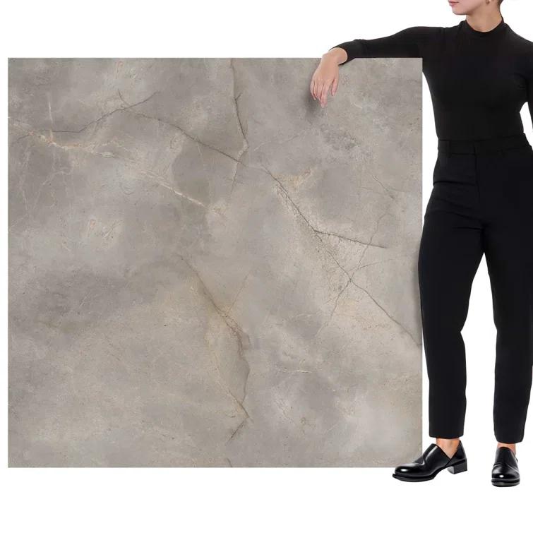 Signature 47.24 In. X 47.24 In. Marble Look Satin Porcelain Floor And Wall Tile (30.98 Sq. Ft. / Case)