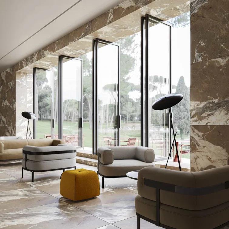 Signature 47.24 In. X 47.24 In. Marble Look Satin Porcelain Floor And Wall Tile (30.98 Sq. Ft. / Case)