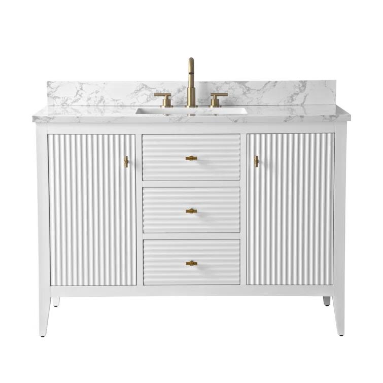 48'' Single Bathroom Vanity with Engineered Marble Top