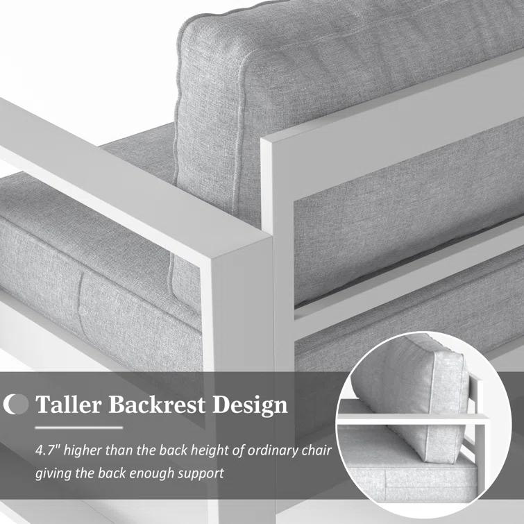 Standalone Product 73'' Metal Outdoor Patio Sofa
