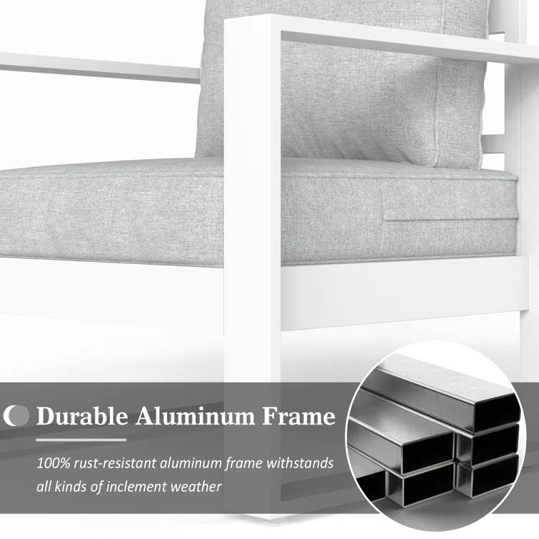 Standalone Product 73'' Metal Outdoor Patio Sofa