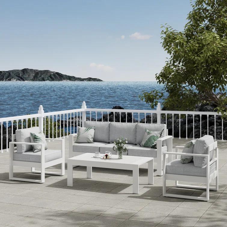 Standalone Product 73'' Metal Outdoor Patio Sofa