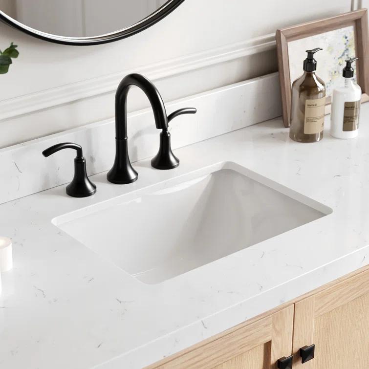 ARIEL Cambridge 60.25 Single Sink Bathroom Vanity with Carrara White Quartz Top