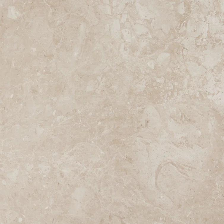 Small Round Lunar Marble Coffee Table with Hammered Iron Base