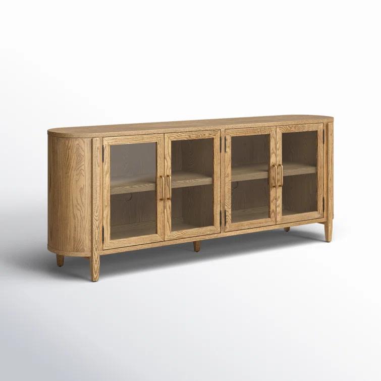 Tolle 82'' Drifted Oak and Glass Sideboard